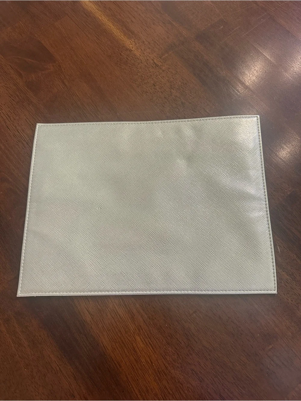 Givenchy Gold Metallic Leather Zip Pouch